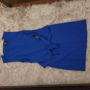 Lulus Royal Blue Tie-Front Sleeveless Mini Dress - Large